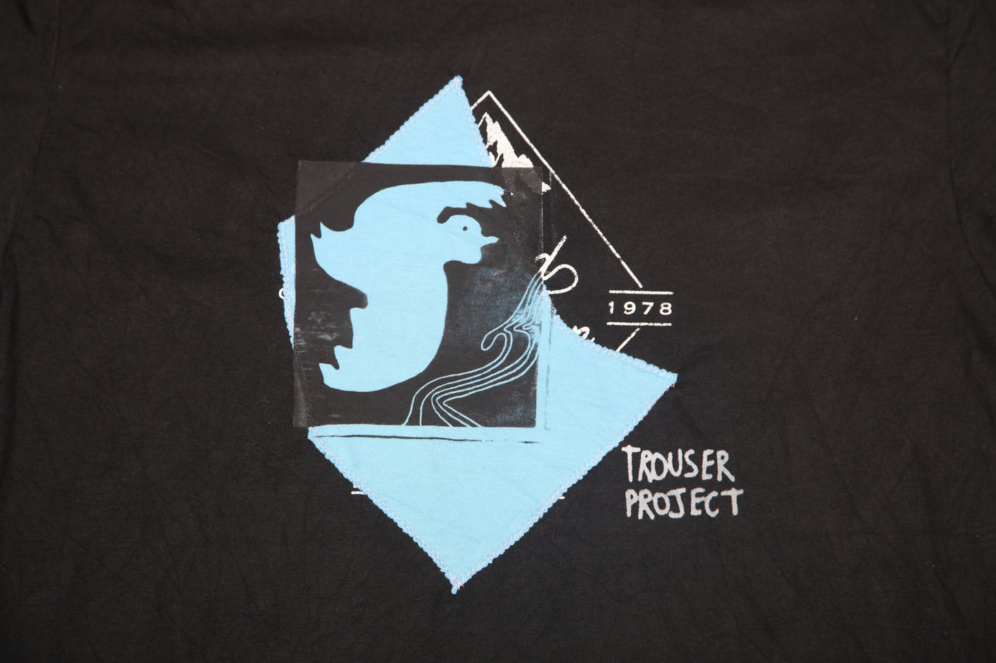 Upcycled Illustrated Screenprint T-shirt (L)