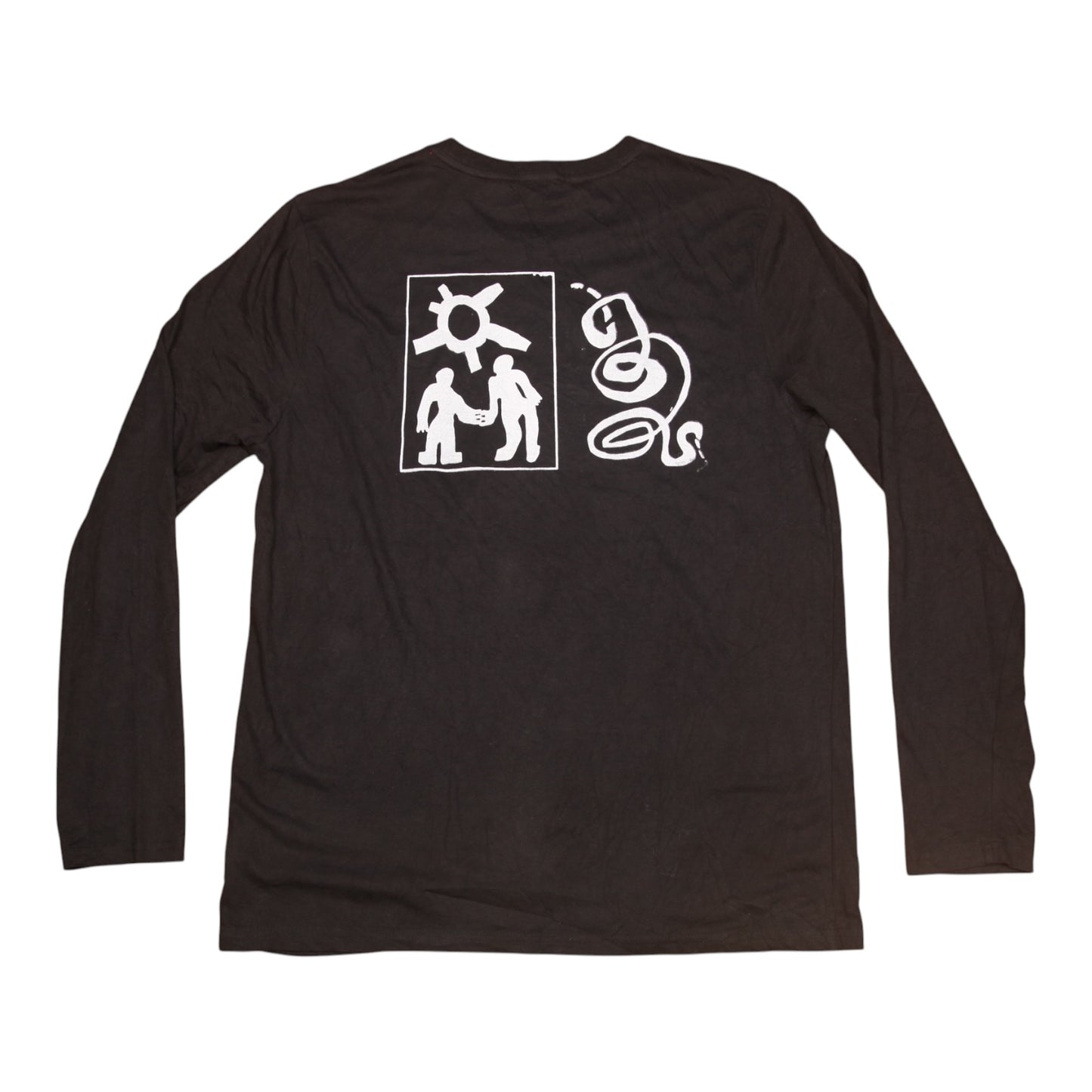 Upcycled Illustrated Screenprint T-shirt (L)