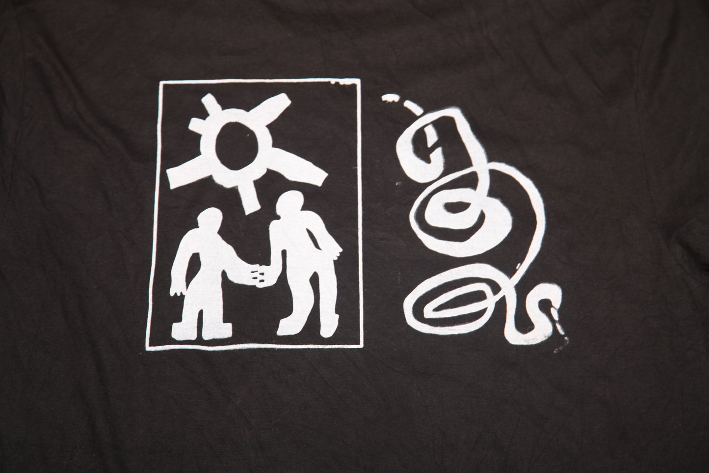 Upcycled Illustrated Screenprint T-shirt (L)