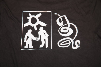 Upcycled Illustrated Screenprint T-shirt (L)