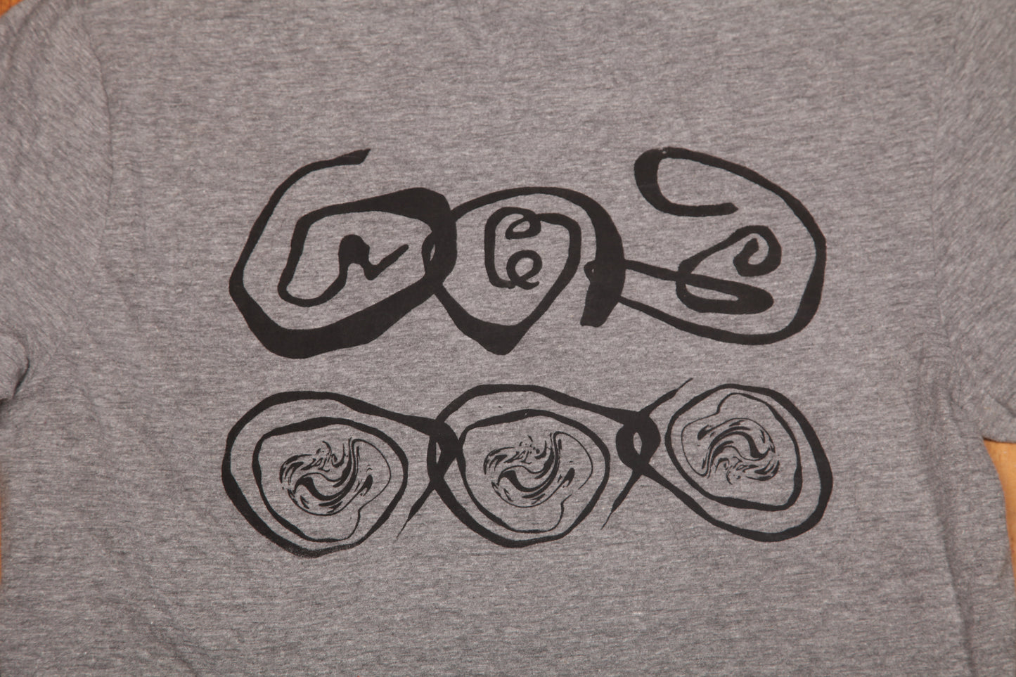 Upcycled Illustrated Screenprint T-shirt (M)