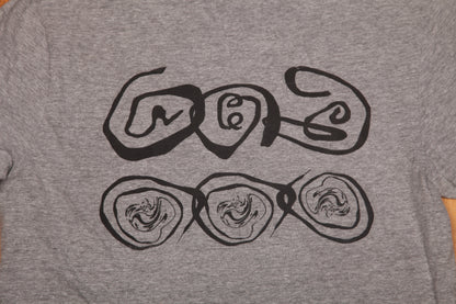 Upcycled Illustrated Screenprint T-shirt (M)