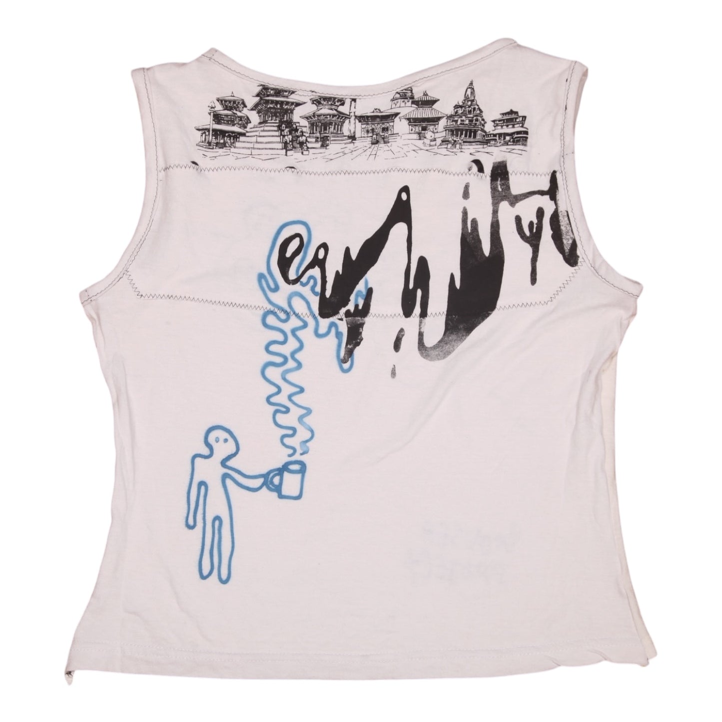 Reworked Screenprint Vest Top (UK10/12)