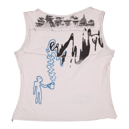 Reworked Screenprint Vest Top (UK10/12)