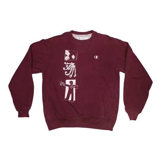 Vintage Upcycled Screenprint Jumper (M)