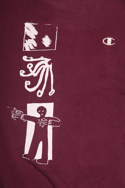 Vintage Upcycled Screenprint Jumper (M)