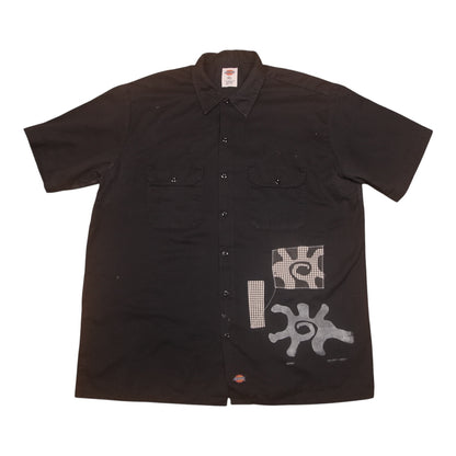 Boxy Worker Shirt Upcycled Design (XL)