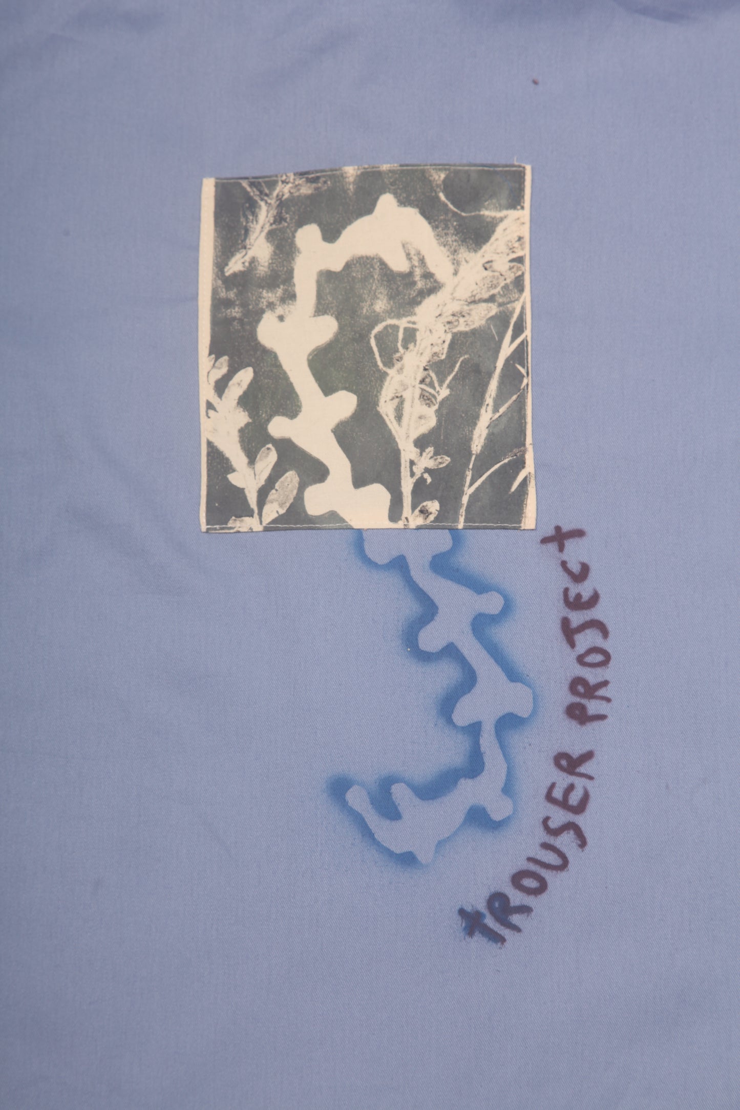 Boxy Worker Shirt Upcycled Design (M)