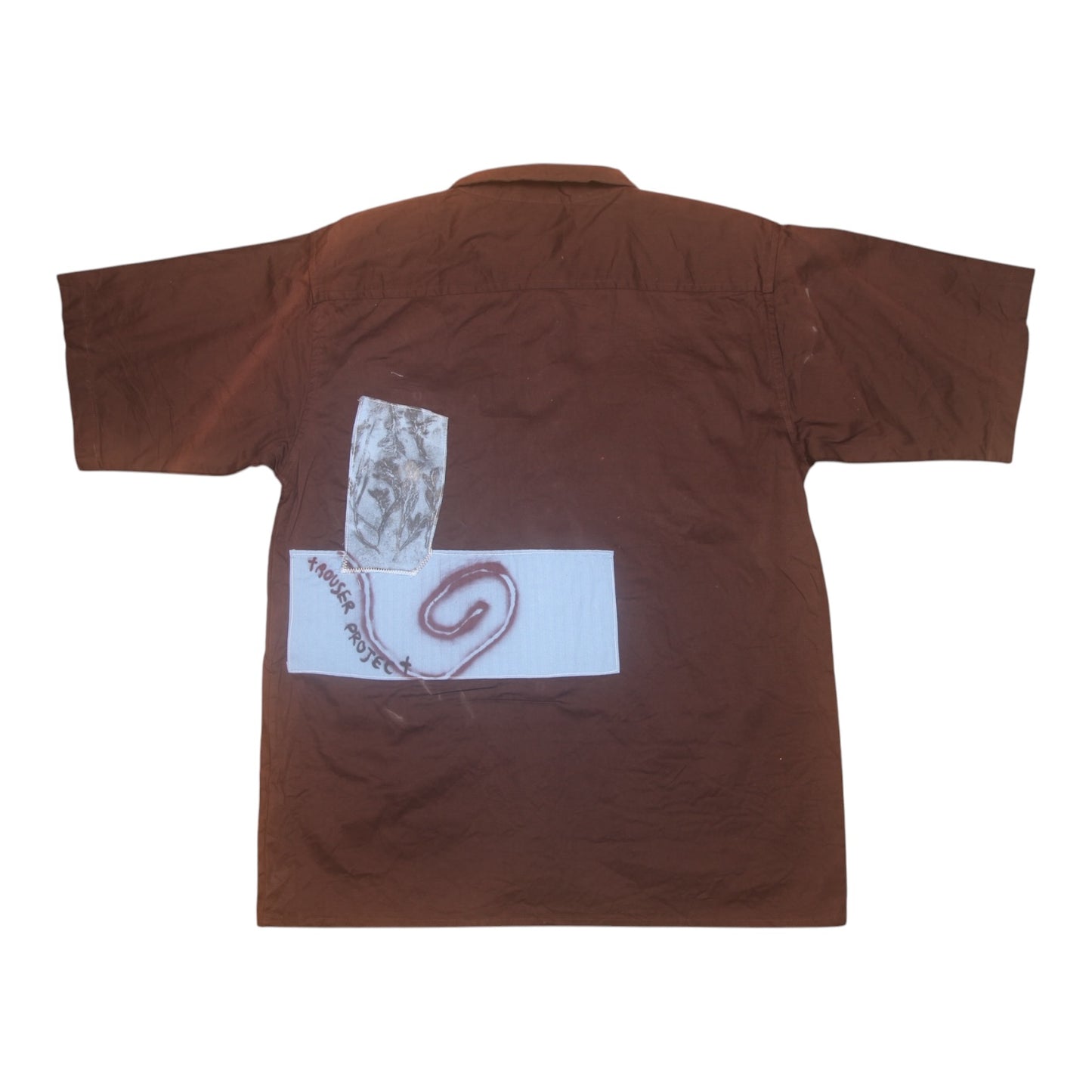 Boxy Worker Shirt Upcycled Design (S)