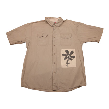Boxy Worker Shirt Upcycled Design (XL)