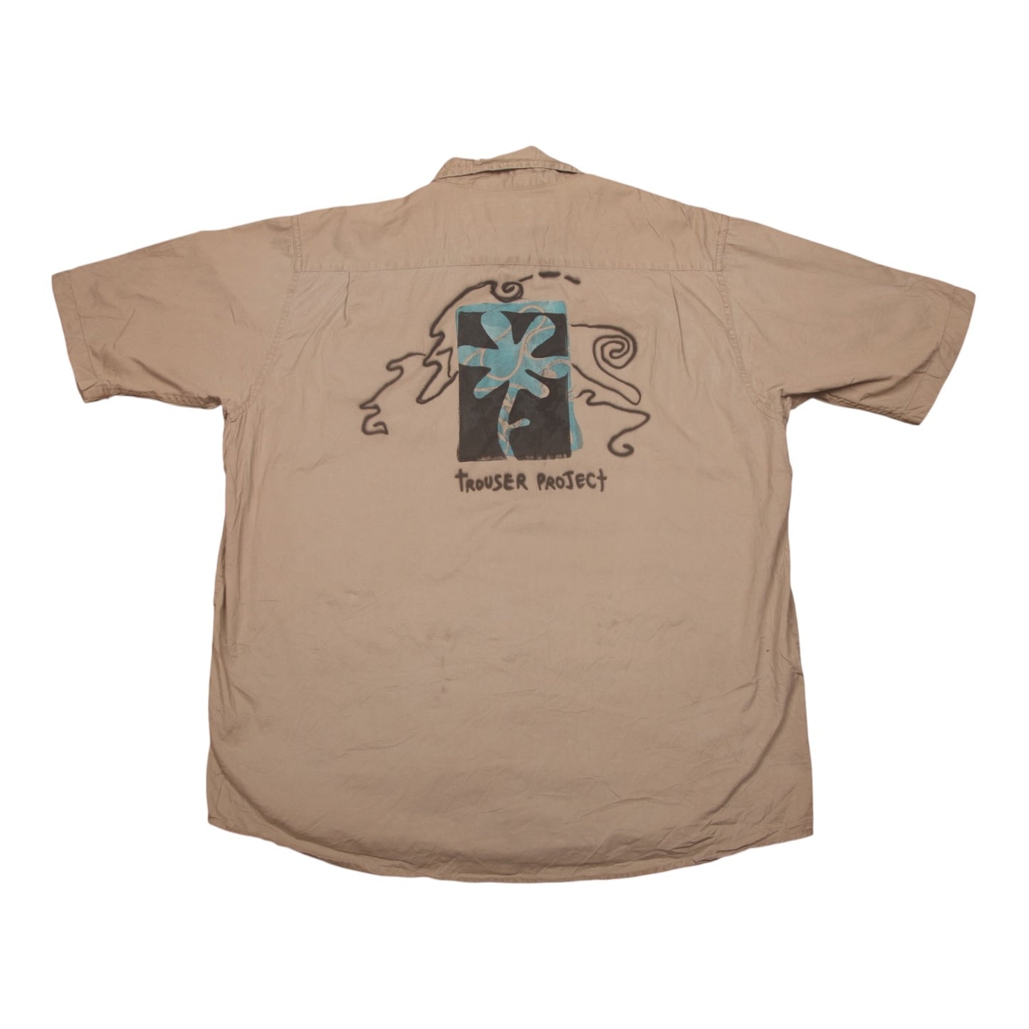 Boxy Worker Shirt Upcycled Design (XL)