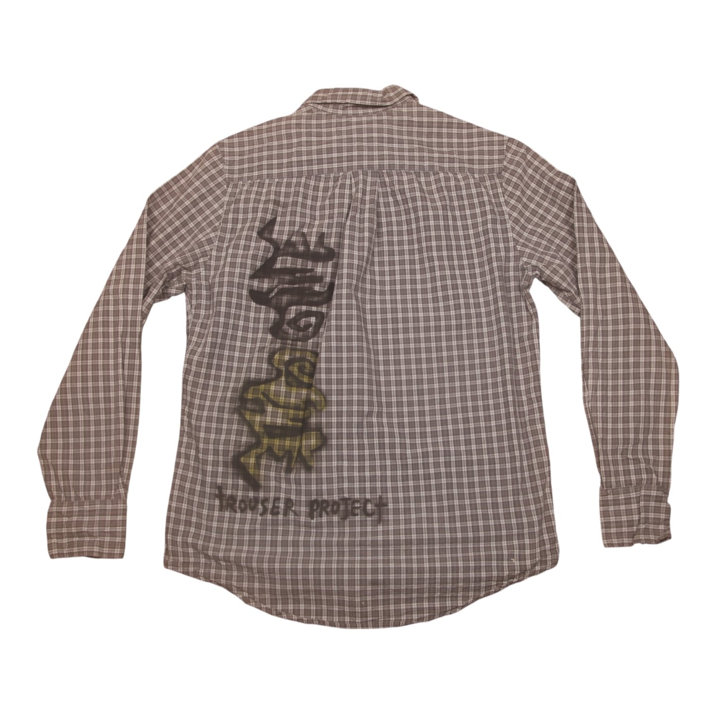 Boxy Chequered Shirt Upcycled Design (S)