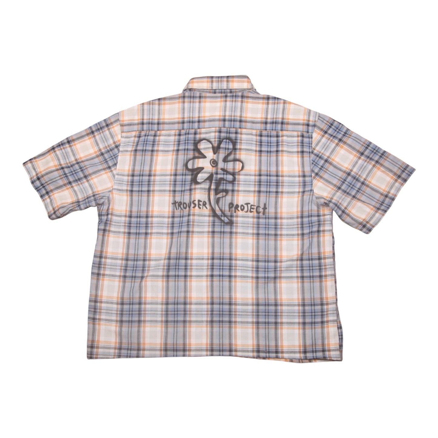 Boxy Chequered Shirt Upcycled Design (M)