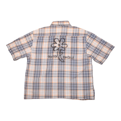 Boxy Chequered Shirt Upcycled Design (M)