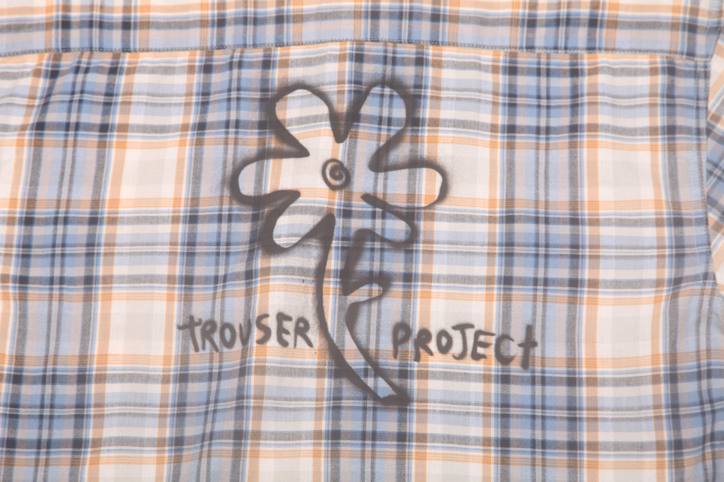Boxy Chequered Shirt Upcycled Design (M)