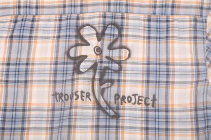 Boxy Chequered Shirt Upcycled Design (M)