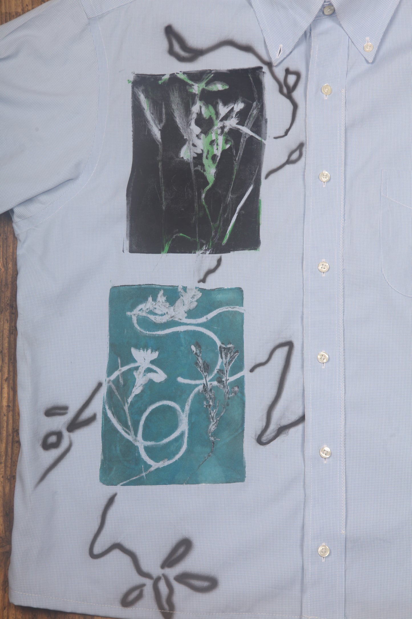 Vintage Shirt Upcycled Design (L)