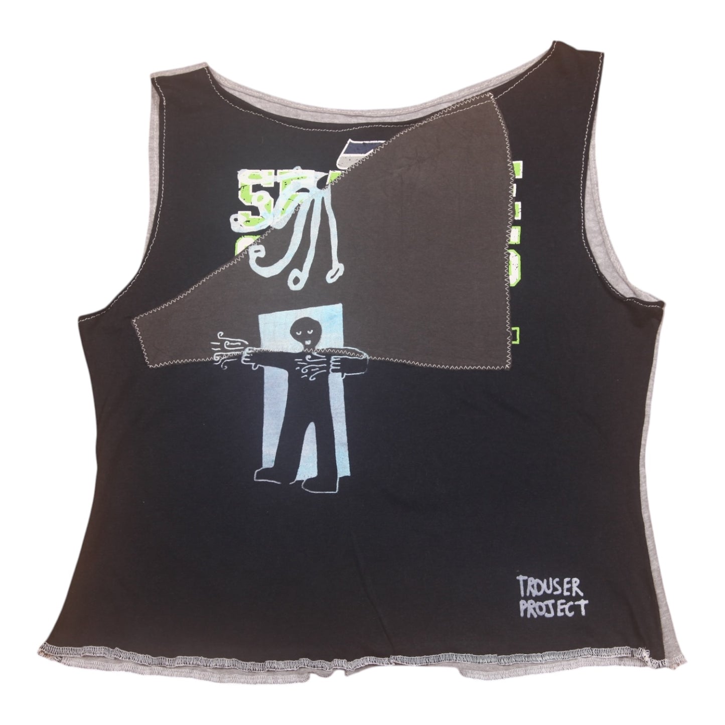 Reworked Screenprint Vest Top (UK12/14)
