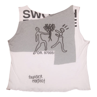 Reworked Screenprint Vest Top (UK12/14)