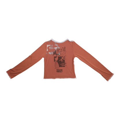 Long Sleeve Screenprint Fitted Tee (UK8/10)