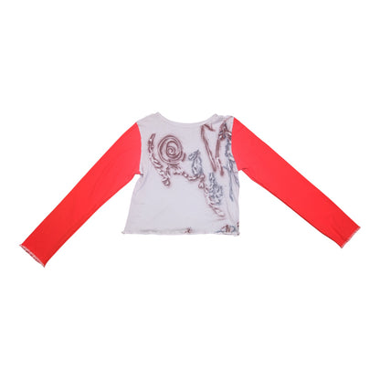Long Sleeve Screenprint Fitted Tee (UK10/12)