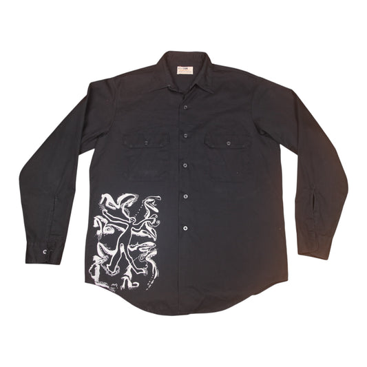 Reworked Cotton black Shirt (XL)