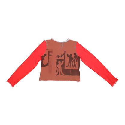 Long Sleeve Screenprint Fitted Tee (UK12/14)
