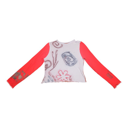 Long Sleeve Screenprint Fitted Tee (UK12/14)