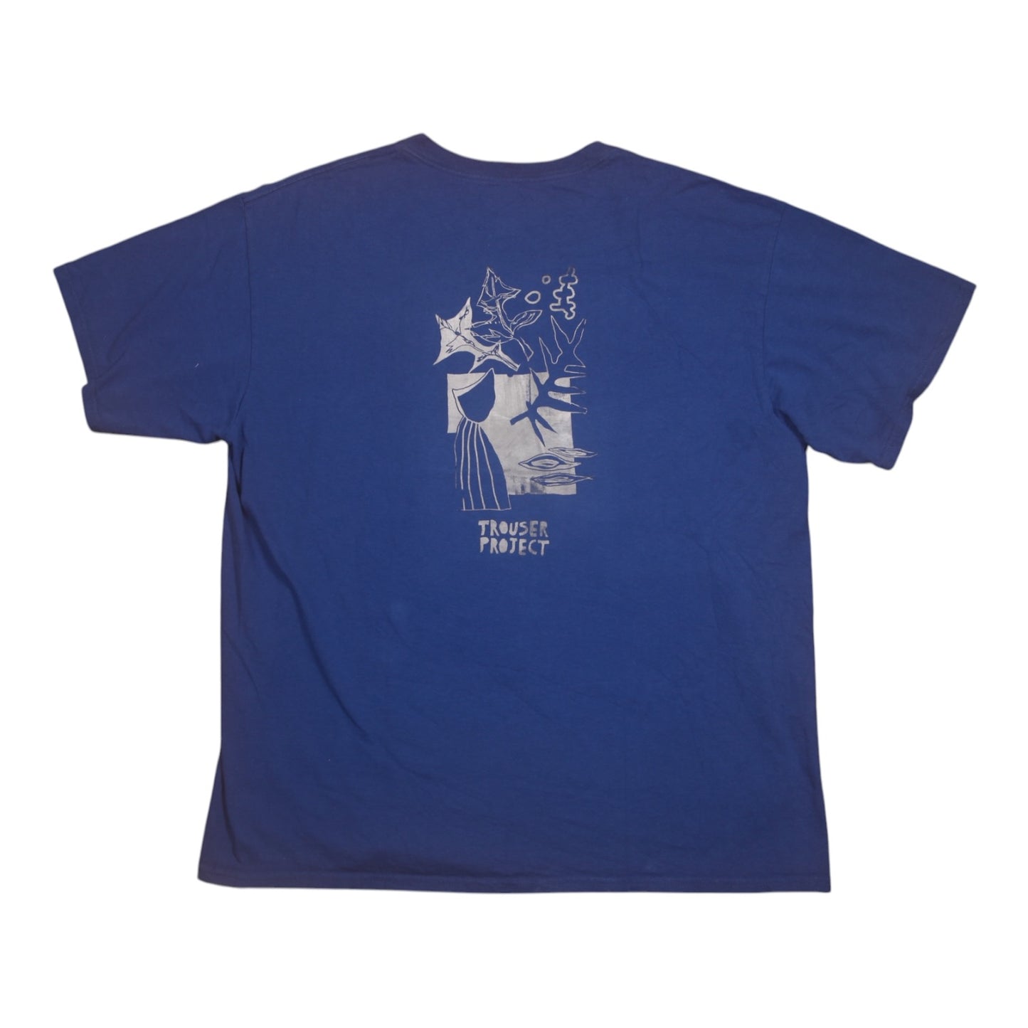 Upcycled Illustrated Screenprint T-shirt (L)