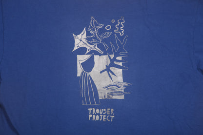Upcycled Illustrated Screenprint T-shirt (L)