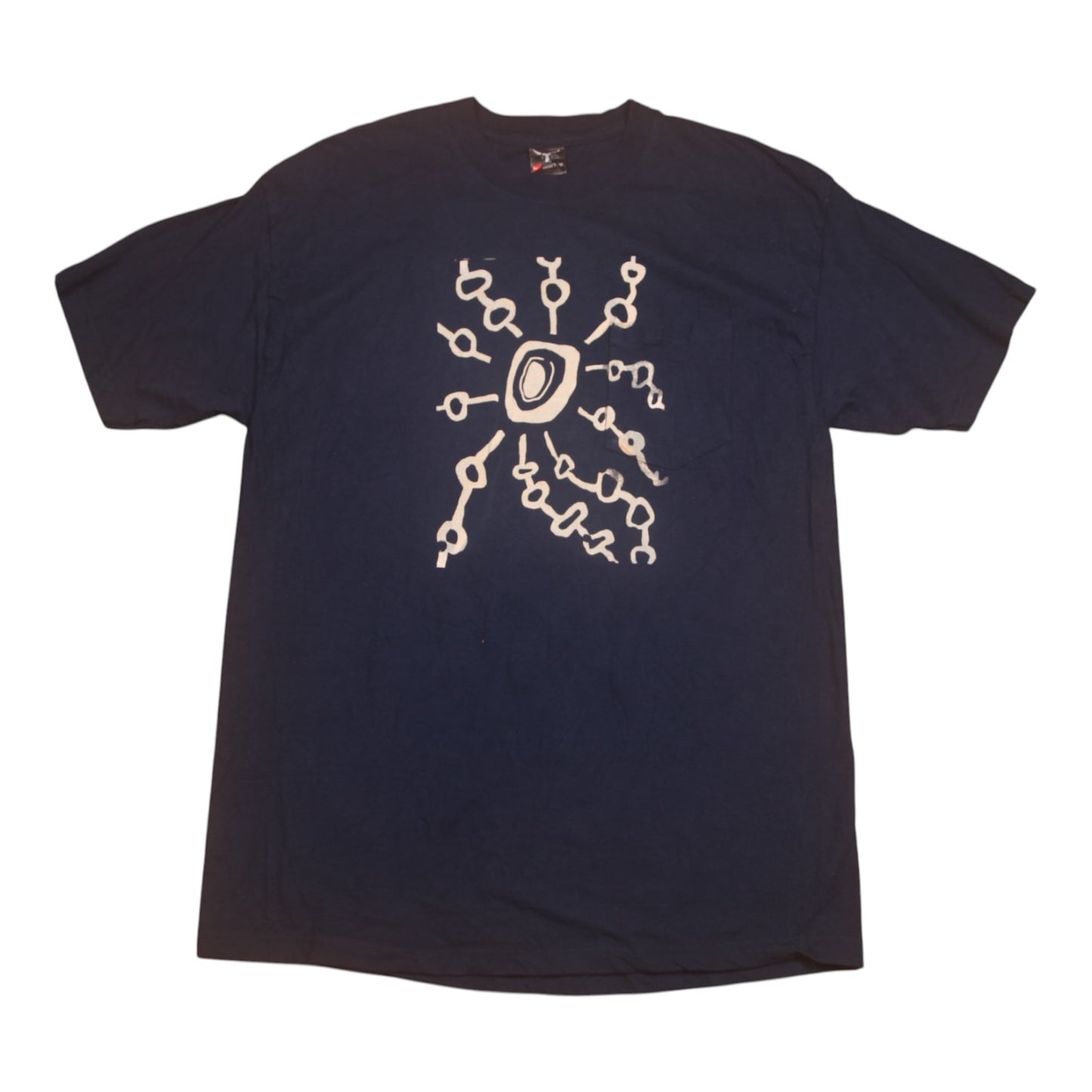 Upcycled Illustrated Screenprint T-shirt (M)