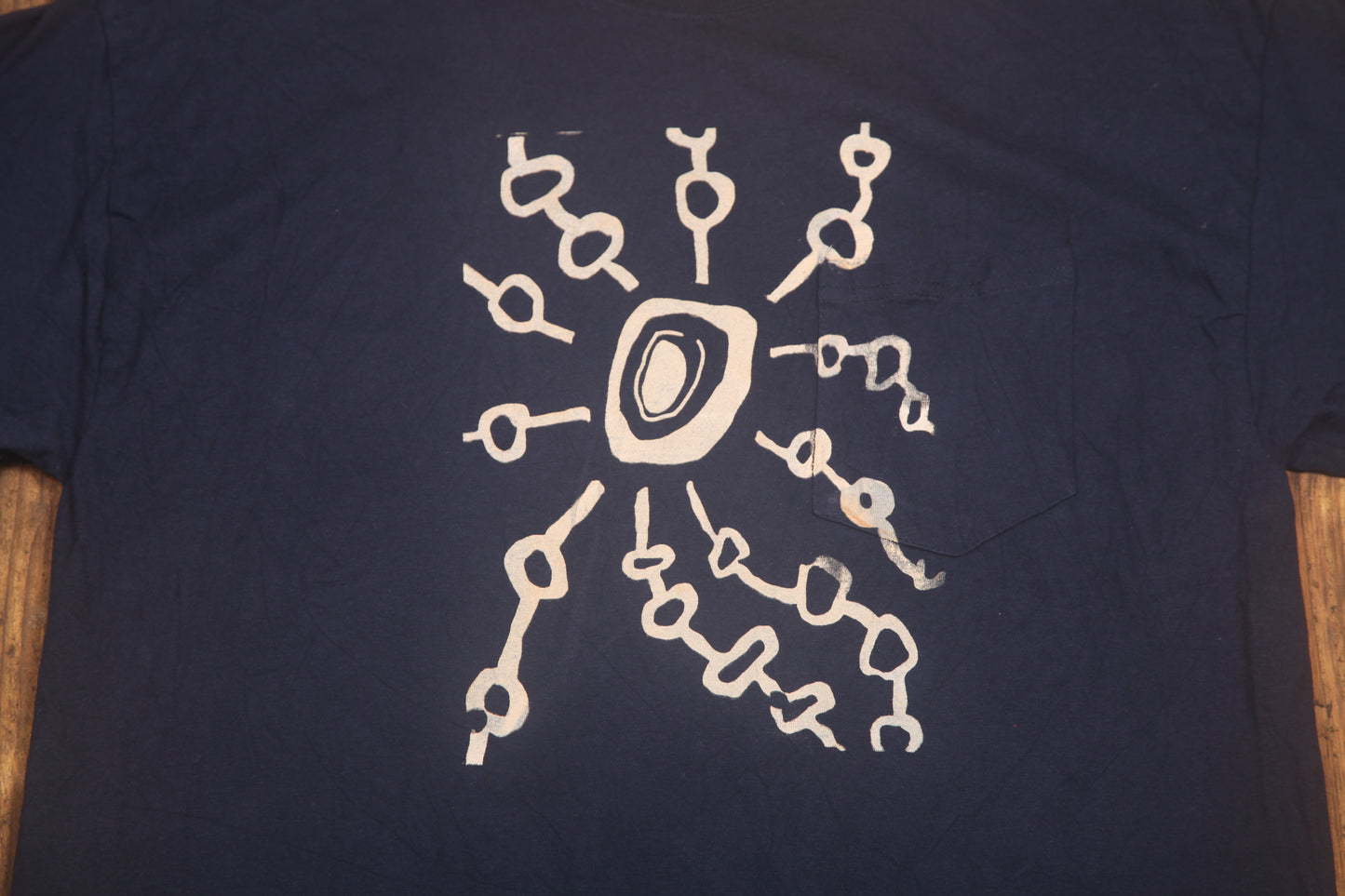 Upcycled Illustrated Screenprint T-shirt (M)