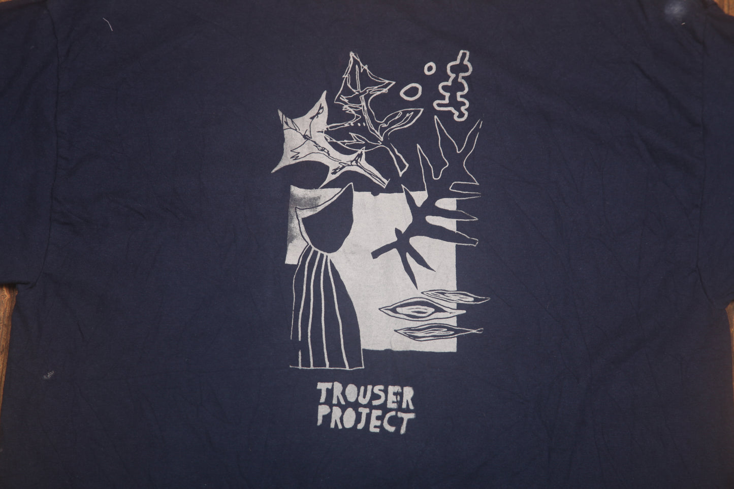 Upcycled Illustrated Screenprint T-shirt (M)