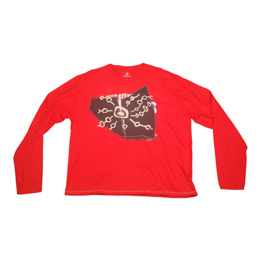 Upcycled Illustrated Screenprint T-shirt (XL)