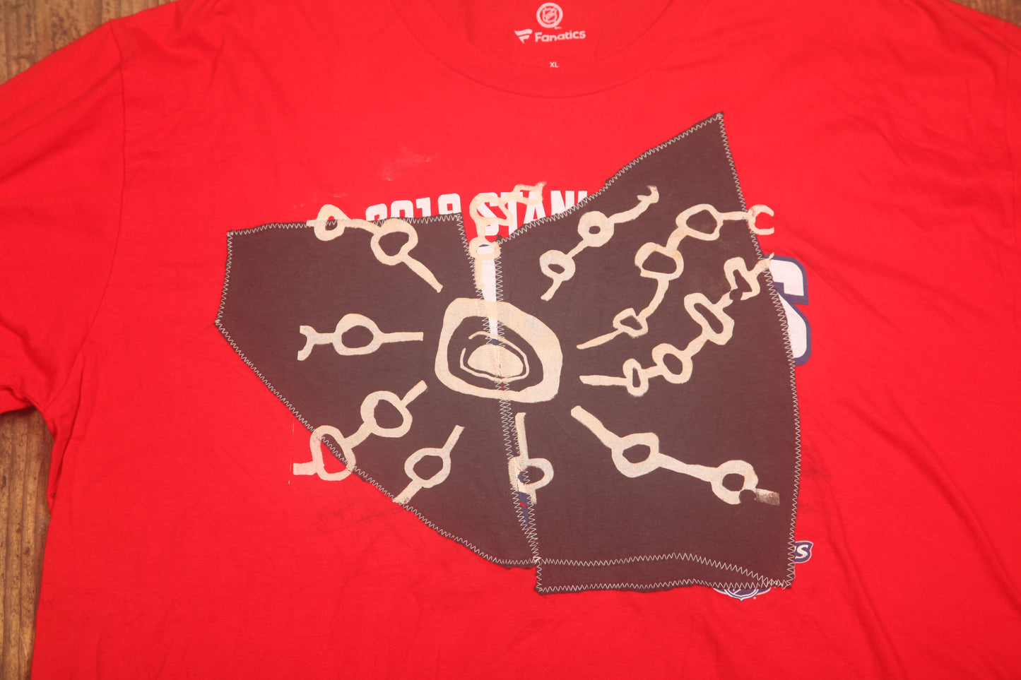 Upcycled Illustrated Screenprint T-shirt (XL)