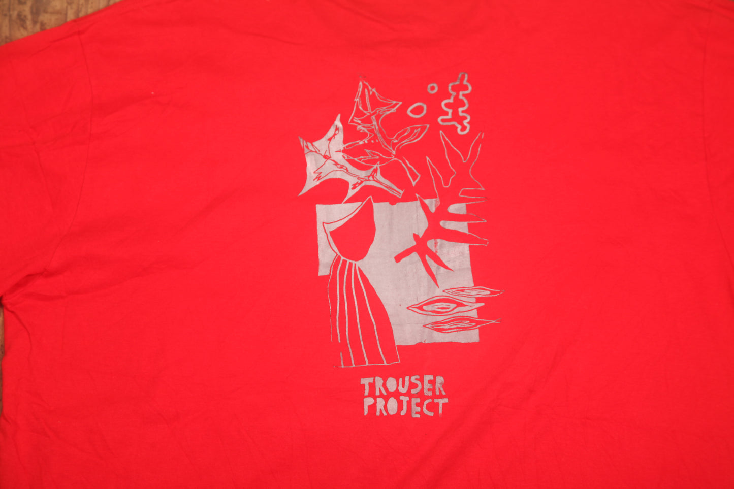Upcycled Illustrated Screenprint T-shirt (XL)