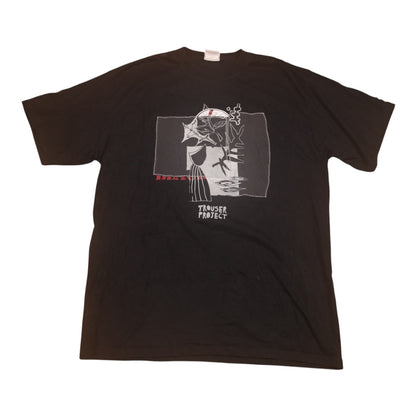 Upcycled Illustrated Screenprint T-shirt (L)