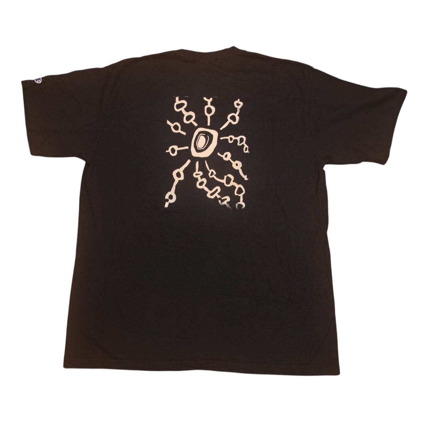 Upcycled Illustrated Screenprint T-shirt (L)