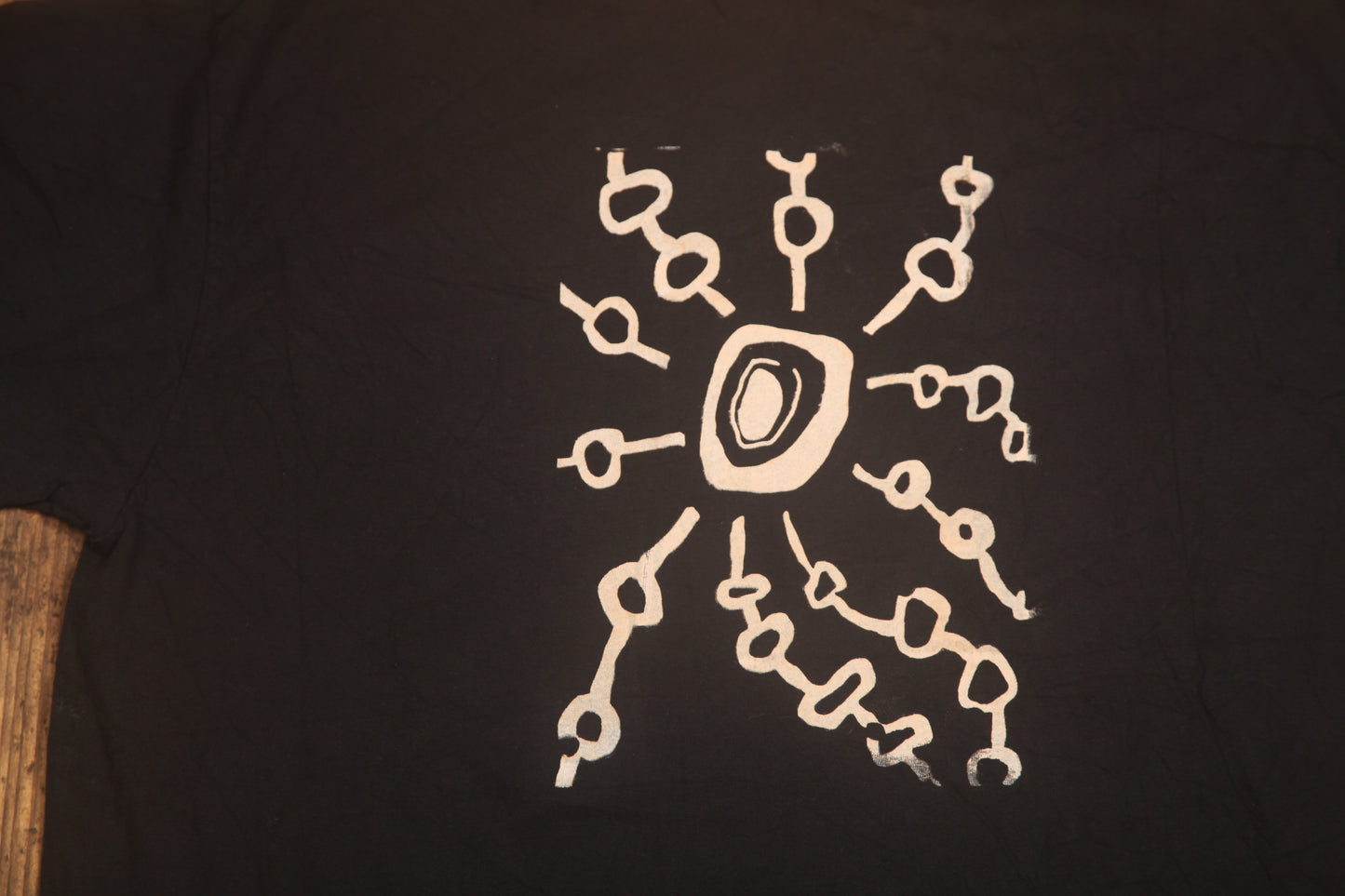 Upcycled Illustrated Screenprint T-shirt (L)