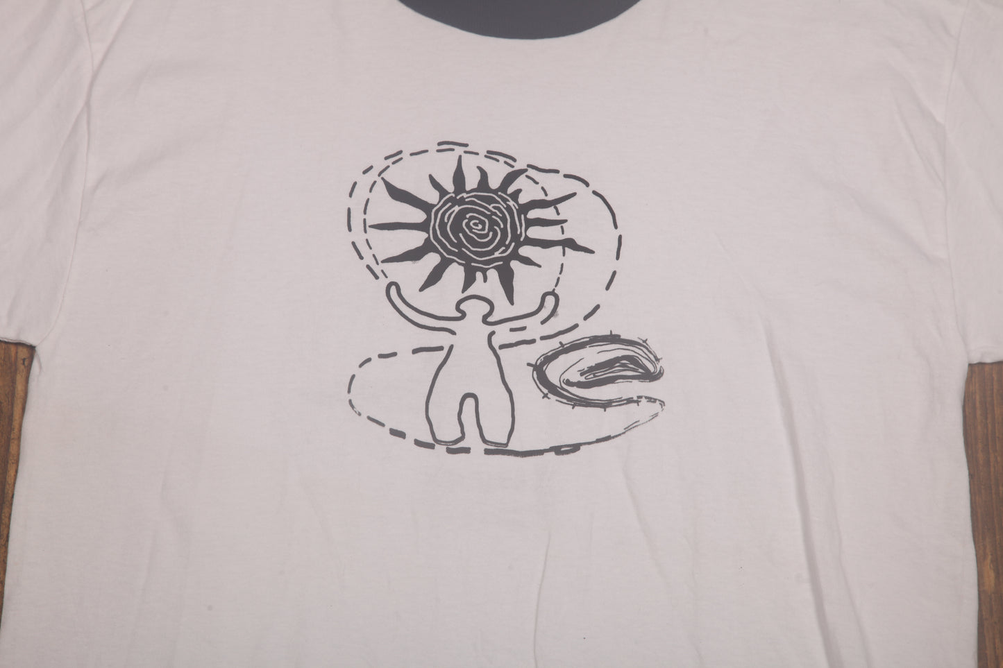 Upcycled Illustrated Screenprint T-shirt (M)