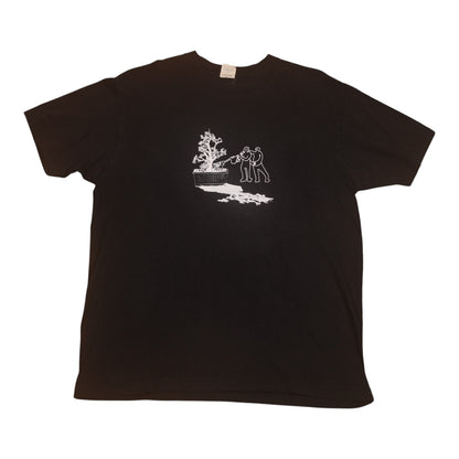 Upcycled Illustrated Screenprint T-shirt (L)