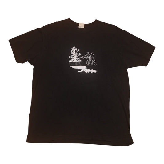 Upcycled Illustrated Screenprint T-shirt (L)