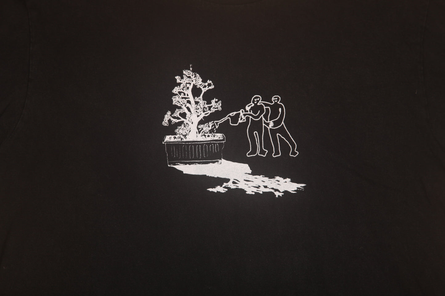 Upcycled Illustrated Screenprint T-shirt (L)