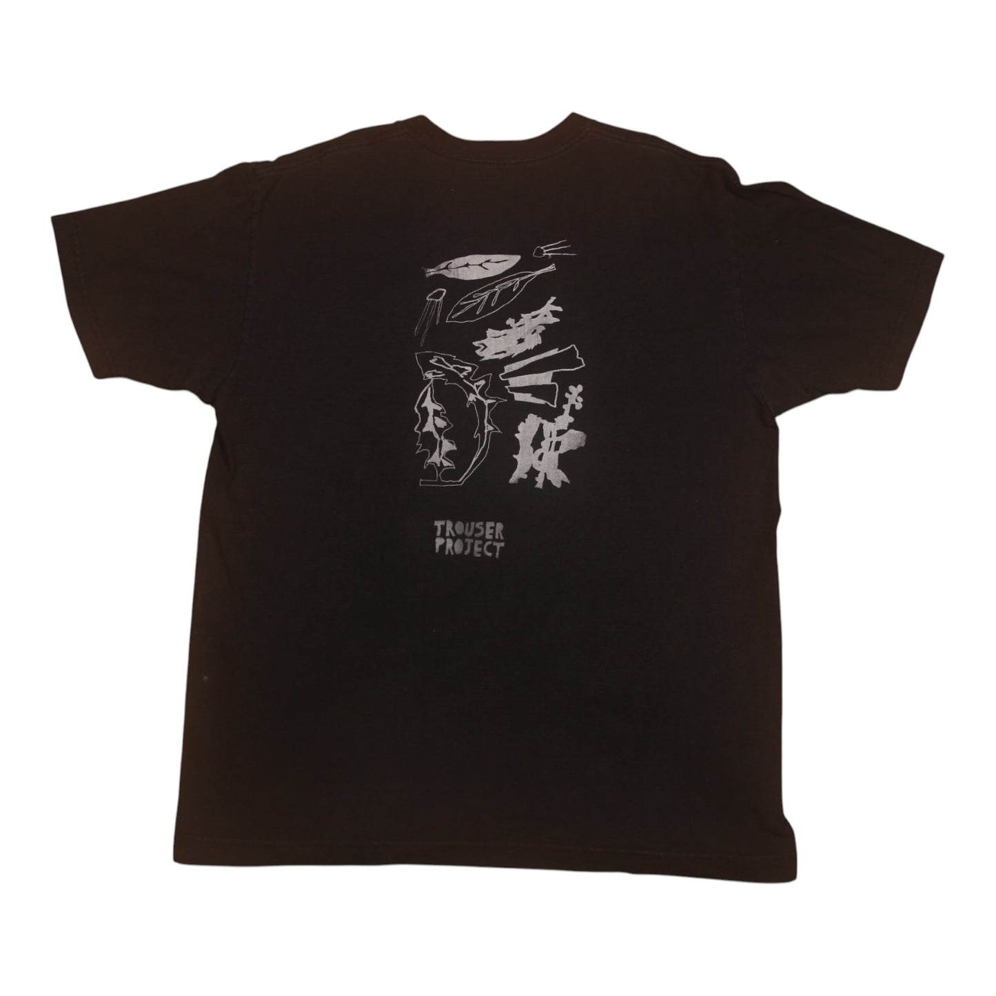 Upcycled Illustrated Screenprint T-shirt (L)