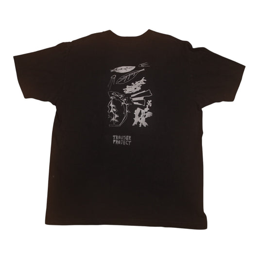 Upcycled Illustrated Screenprint T-shirt (L)