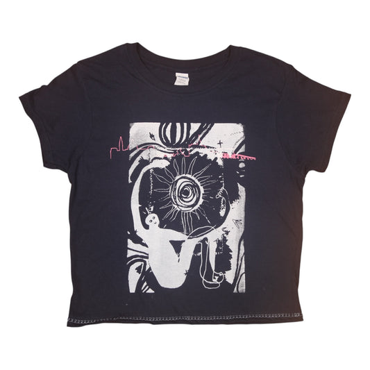 Upcycled Illustrated Screenprint T-Shirt (XS)