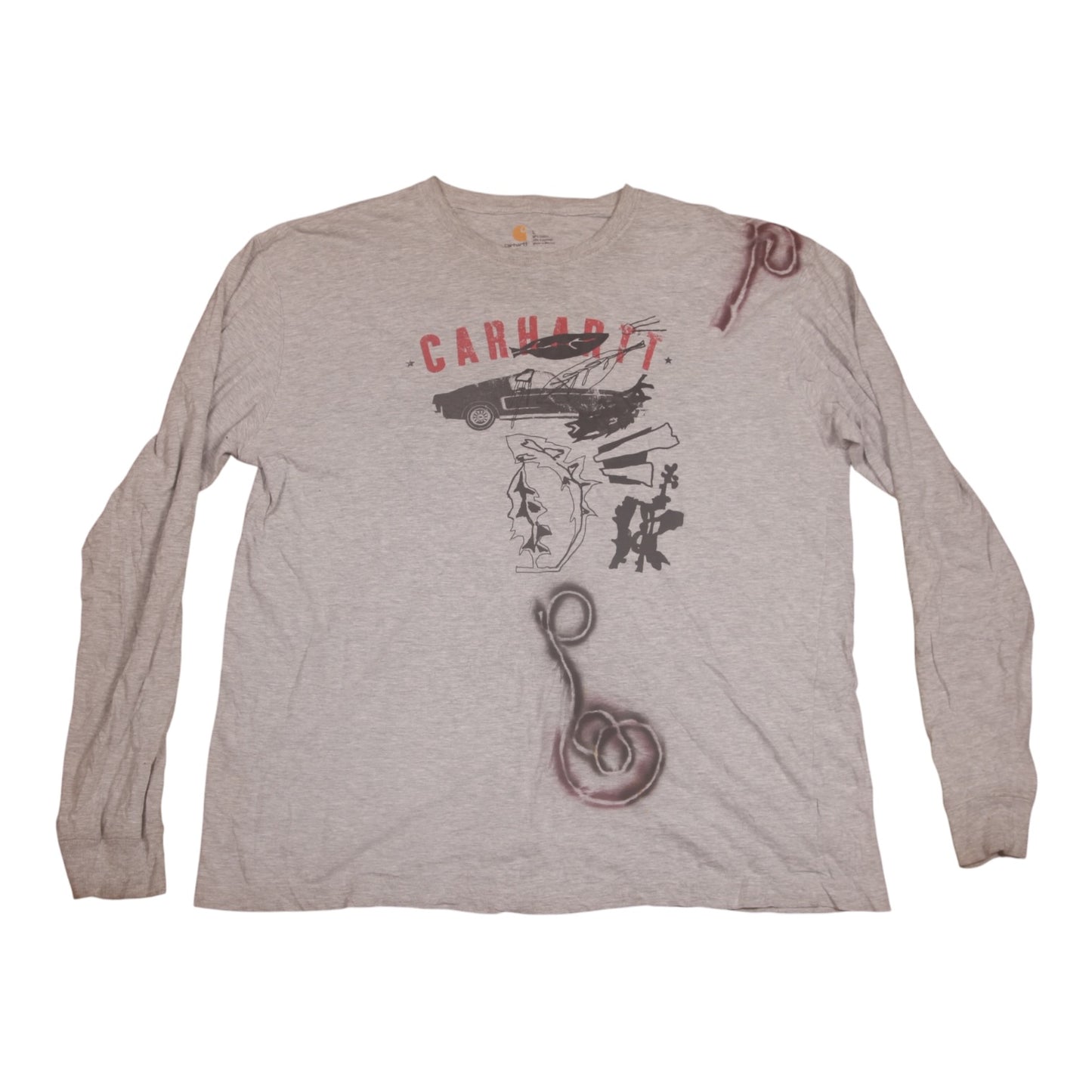 Upcycled Illustrated Screenprint T-shirt (XL)