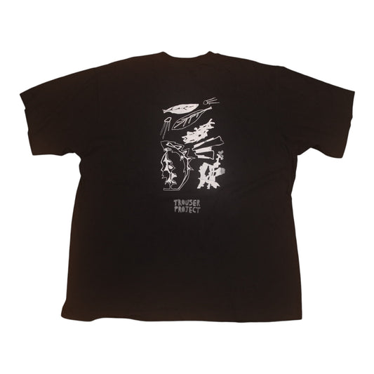 Upcycled Illustrated Screenprint T-shirt (XL)