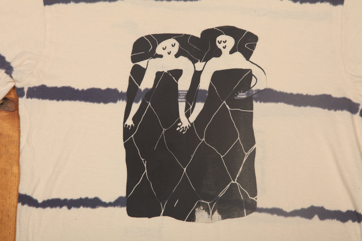 Upcycled Illustrated Screenprint T-Shirt (S)