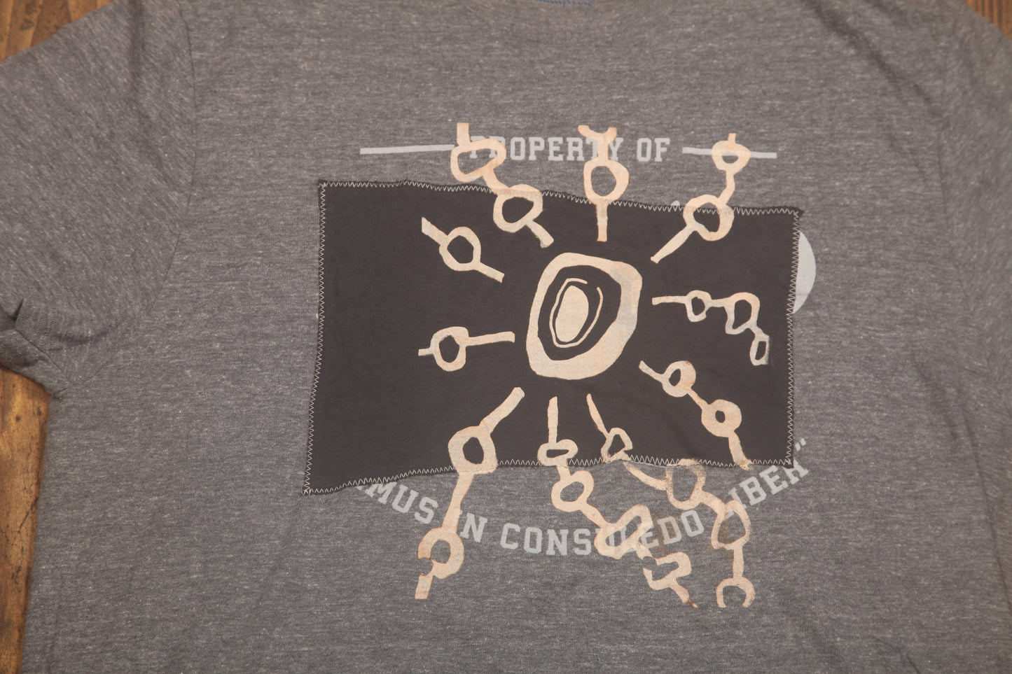 Upcycled Illustrated Screenprint T-shirt (L)
